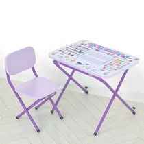 Детский столик Абетка фиолетовый со стульчиком